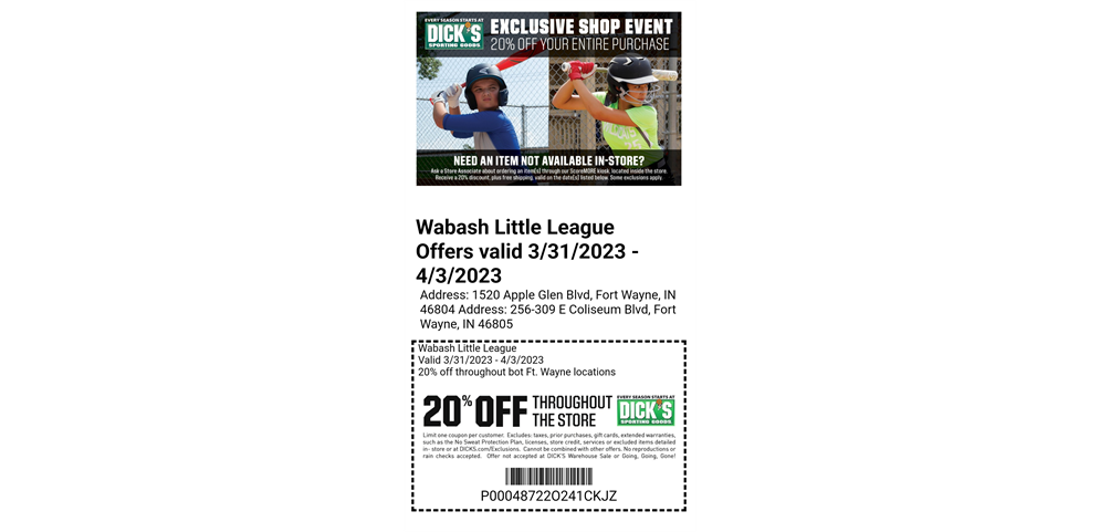 Dicks Sporting Goods Coupon